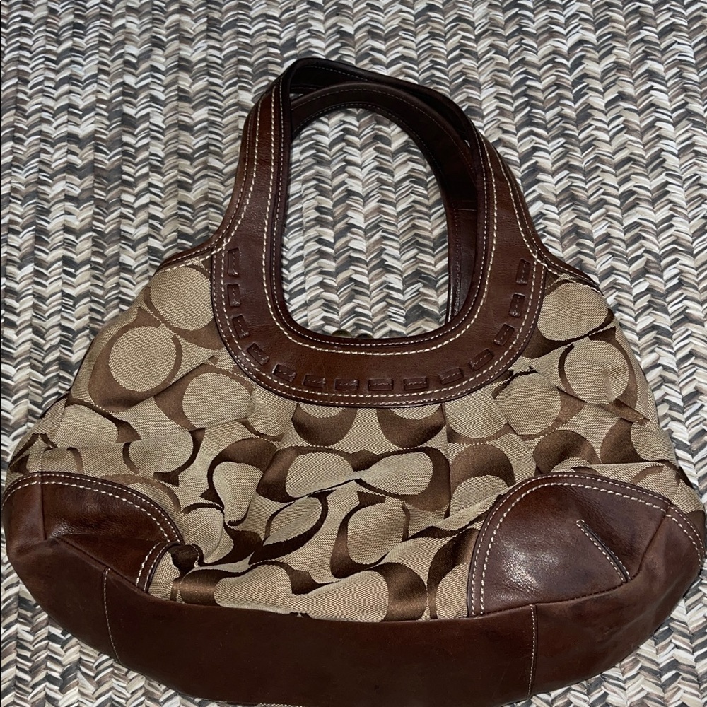 Coach Brown and Tan Hobo Bag